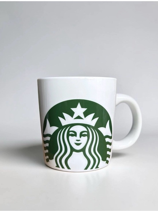 Starbucks Other - Starbucks 14oz Ceramic Coffee Mug White Green Siren Logo Collectible